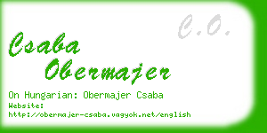 csaba obermajer business card